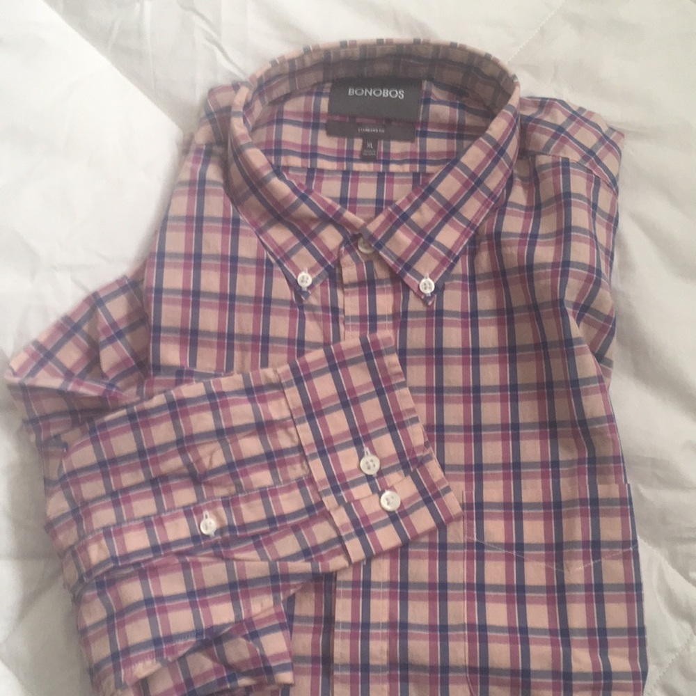 Bonobos Men’s plaid button down XL shirt